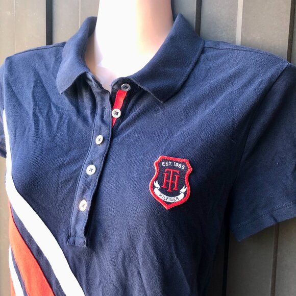 Tommy Hilfiger 1985 Collection Polo Dress Navy/Red Heritage Y2K Size Small - Picture 3 of 5